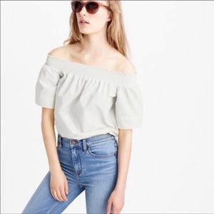 J.Crew Cotton Off-Shoulder Top